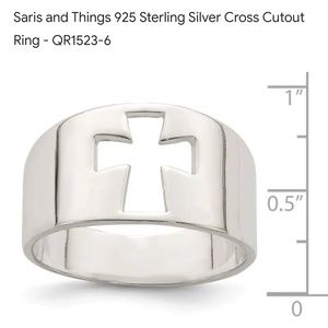 Sterling Silver Ring with Cross Cutout
